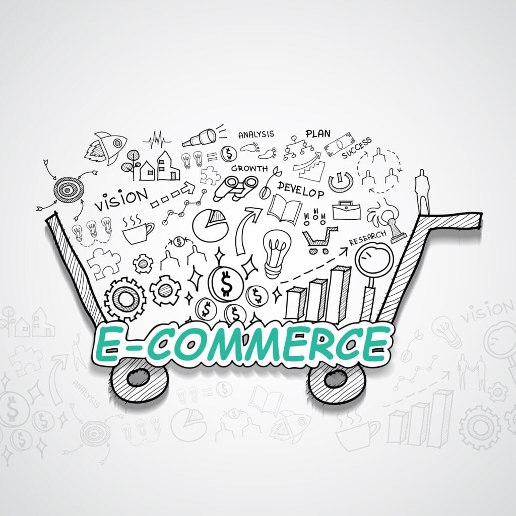 A Cart Containing E-Commerce Strategies