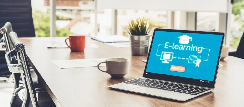 Laptop Displaying E-learning